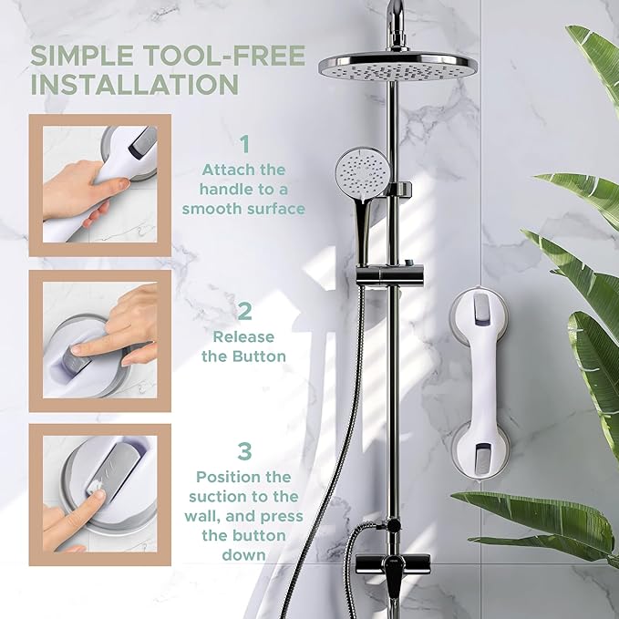 SafeHold™ Heavy-Duty Shower Grab Handle