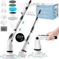 Cordless Electric Spin Scrubber with Telescopic Handle